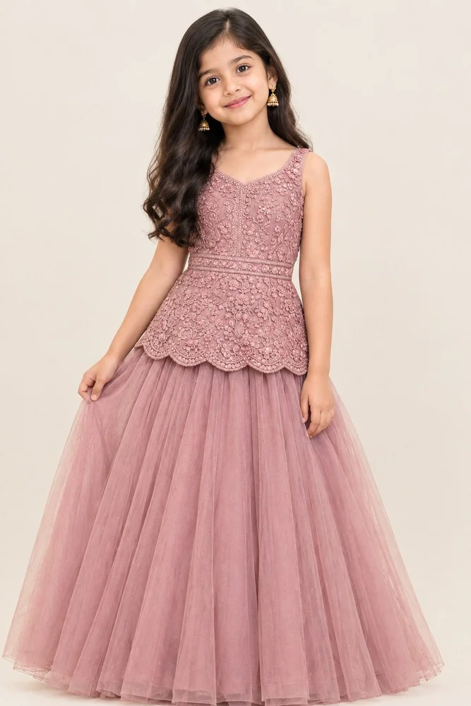 Rosé Blossom Princess Gown