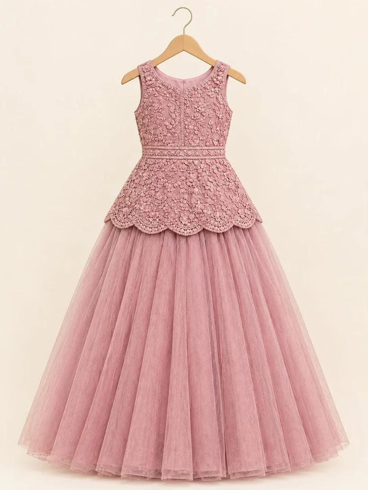 Rosé Blossom Princess Gown