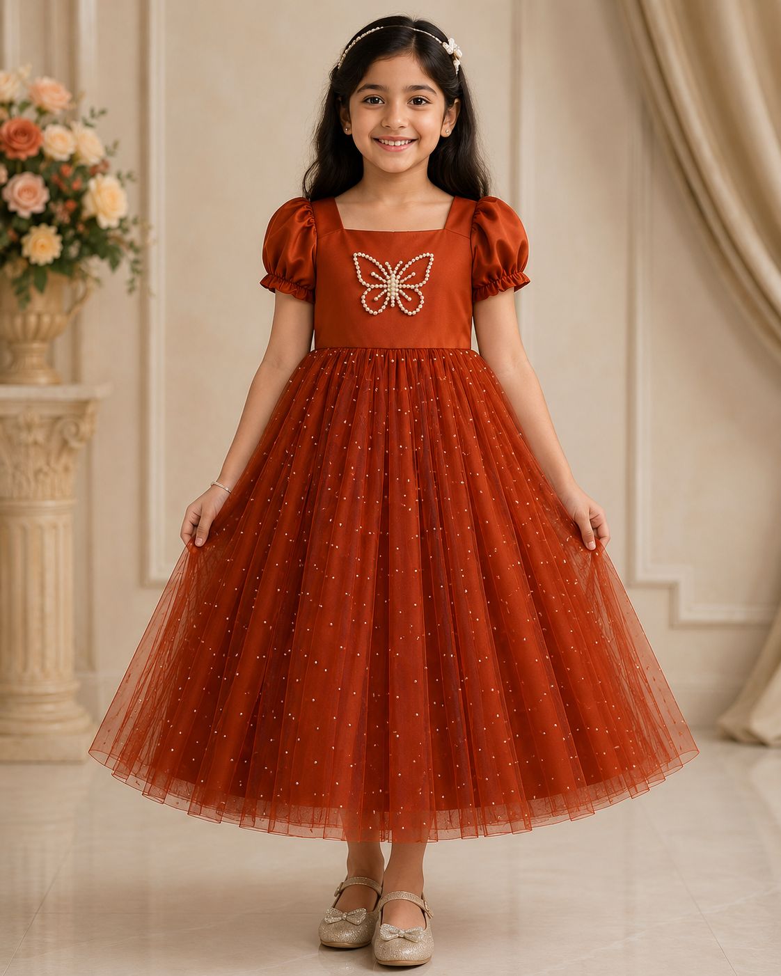 Amberly Butterfly Ball Gown