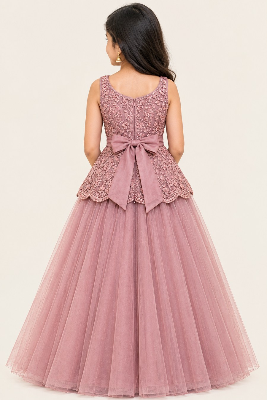 Rosé Blossom Princess Gown